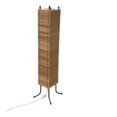 Lampadaire sculptural en carton ondulé et métal – années 70