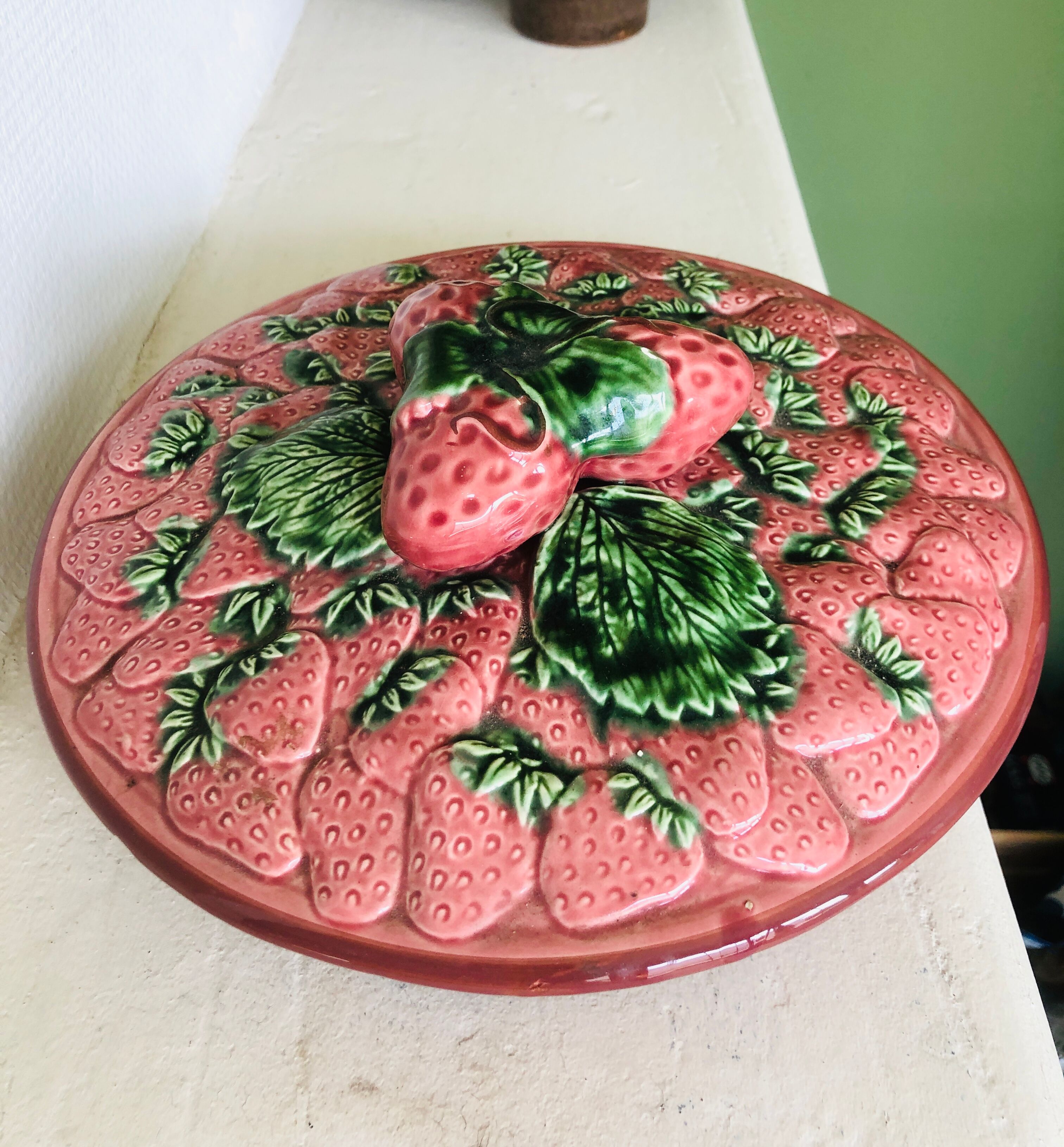 Plat à tarte en barbotine