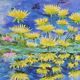 Oil on canvas water lilies