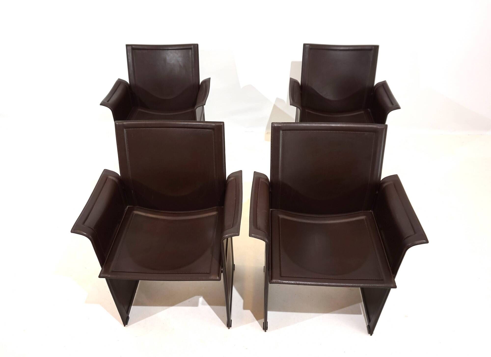 Set of 4 Matteo Grassi Korium dining/conference chairs by Tito Agnoli