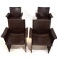 Set of 4 Matteo Grassi Korium dining/conference chairs by Tito Agnoli