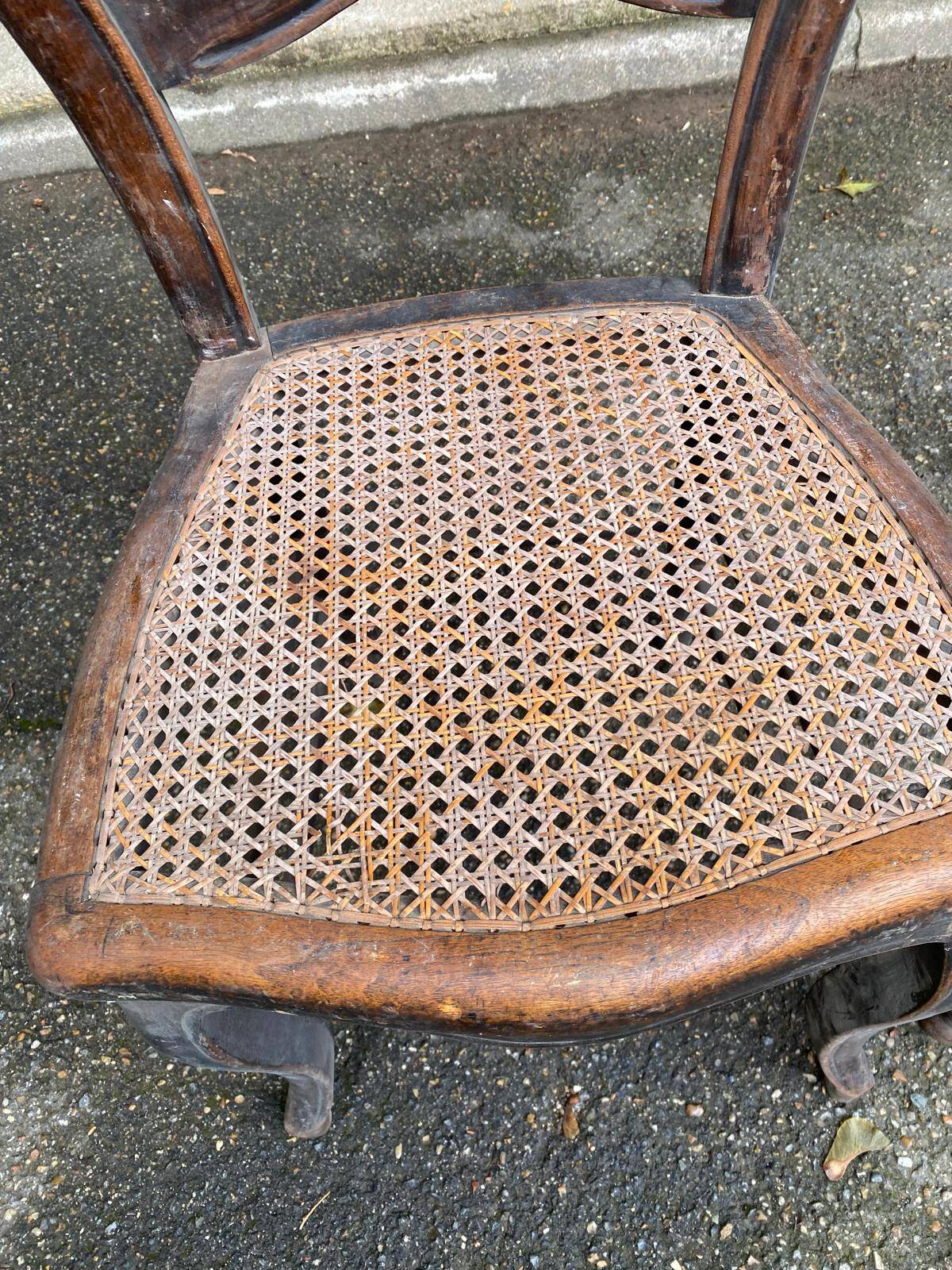 2 Louis Philippe caned chairs from the 18th century