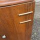 Art Deco bedside table in solid oak and marble from the 1930s.