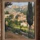 Watercolor on paper, Saint-Guilhem-le-Désert by Ch. Mazelin, 20th century