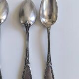 Set of 8 small spoons in solid silver