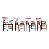 Bjørn Wiinblad, ensemble de 4 chaises, Nässjö Stolefabrik, Moderne Scandinave du milieu du siècle, années 1950