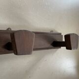 Antique wooden wall coat rack