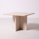 Pair of postmodern travertine coffee tables, Italy, 1980s