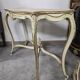 Console + grand miroir de style Louis XV en bois laqué et doré