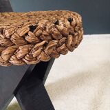 Mediterranean Tripod Side Chairs by Audoux Minet, France, 1950s, Set of 2