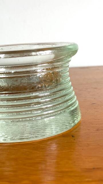 Vintage glass paperweight tray