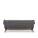 Danish Reupholstered Stylish Grey  3-seater by Johannes Andersen, 1960s
