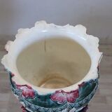 Art Nouveau ceramic vase with column, Italy early 20th century