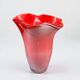 Grand vase en verre soufflé rouge KURATA japonais années 70 Made in Japan