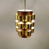 Danish hanging lamp from the 70s, in thin cut metal.