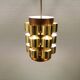 Danish hanging lamp from the 70s, in thin cut metal.