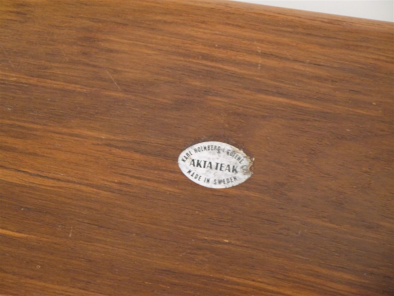 Vintage teak tray by Karl Holmberg 1960