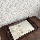 Miroir bois et verre piqué