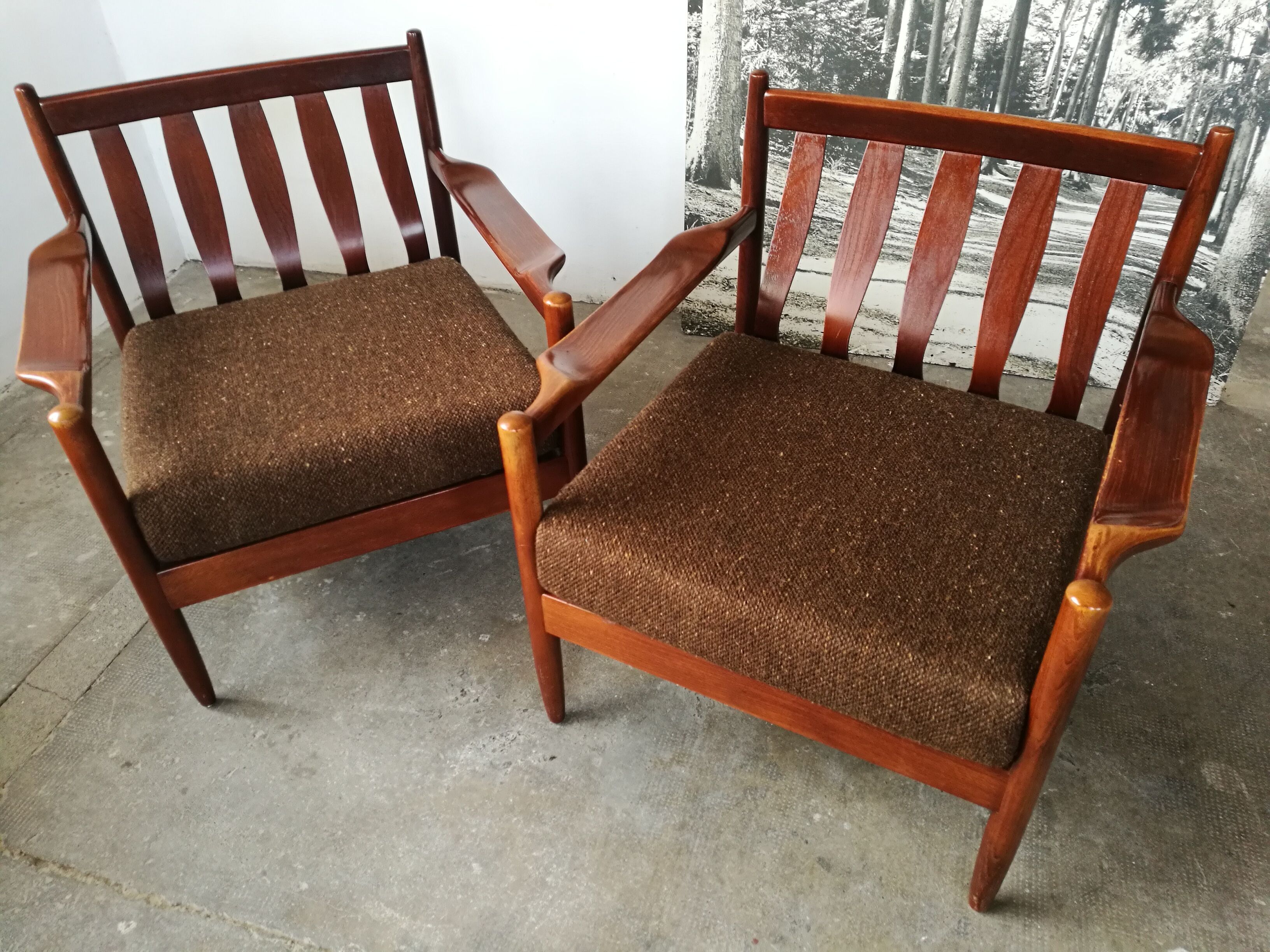 Pair of Scandinavian armchairs