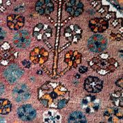 Handmade vintage Persian Shiraz rug 149cm x 208cm, 1940s
