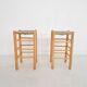 Set of two vintage rattan bar stools, The Netherlands 1970's