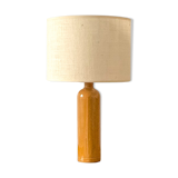 Stoneware and burlap lamp