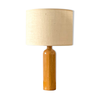 Stoneware and burlap lamp