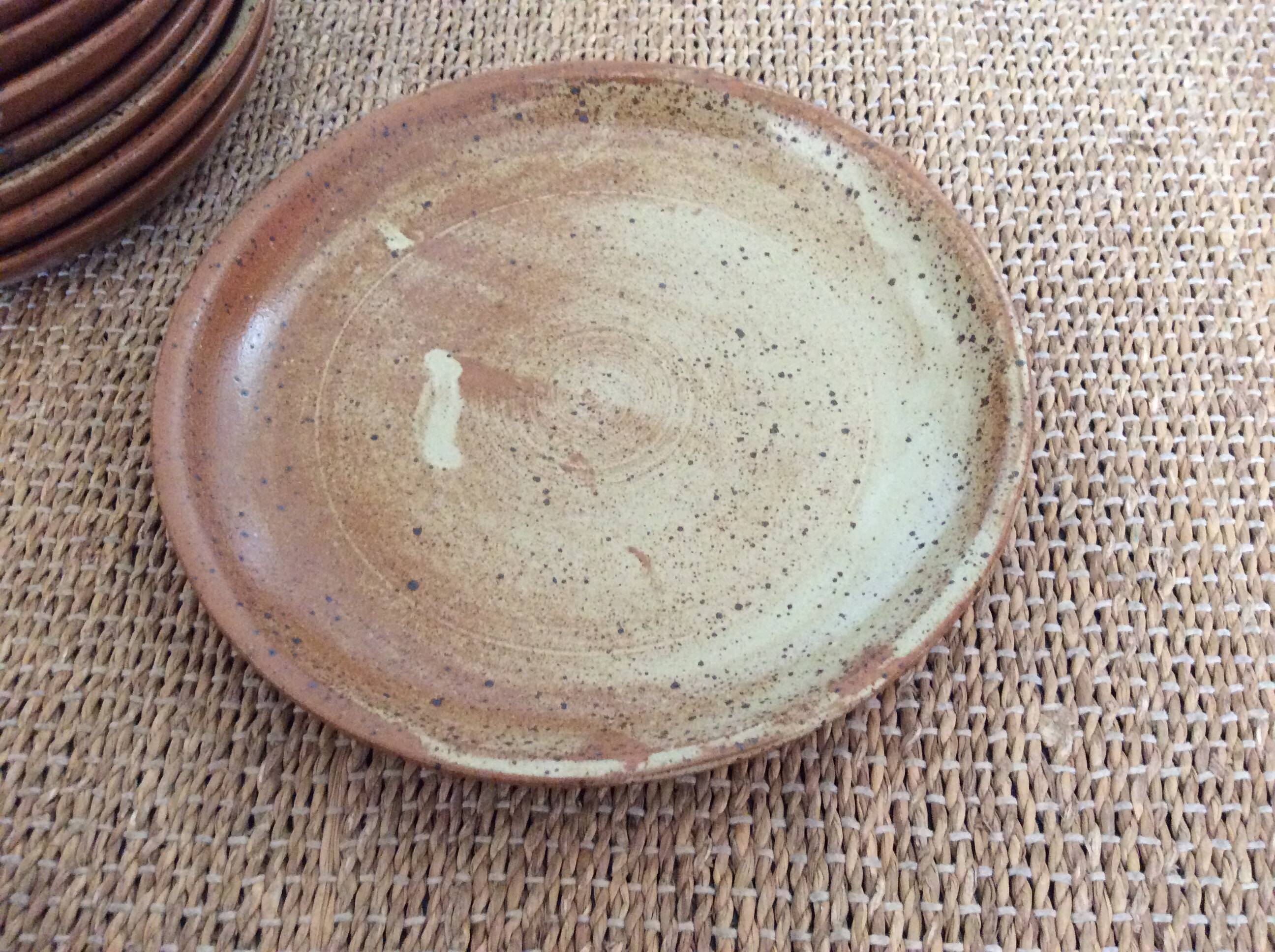 9 stoneware flat plates
