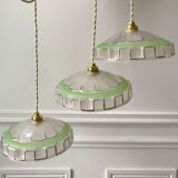 3 green granite glass suspensions 50-60s