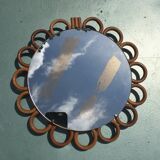 Mirror rattan 22x22cm
