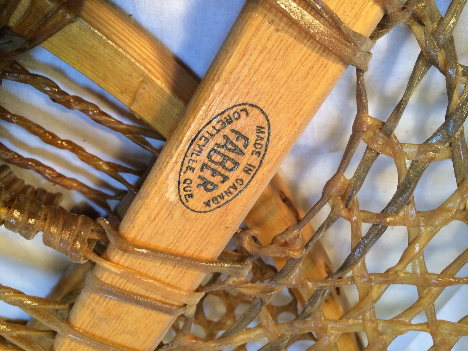 Paire de raquettes à neige anciennes Faber Canada Selency