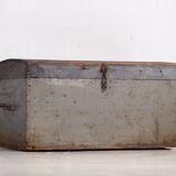 Antique silver-grey solid wood chest (circa 1920) #20