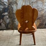 Solid fir chalet chair