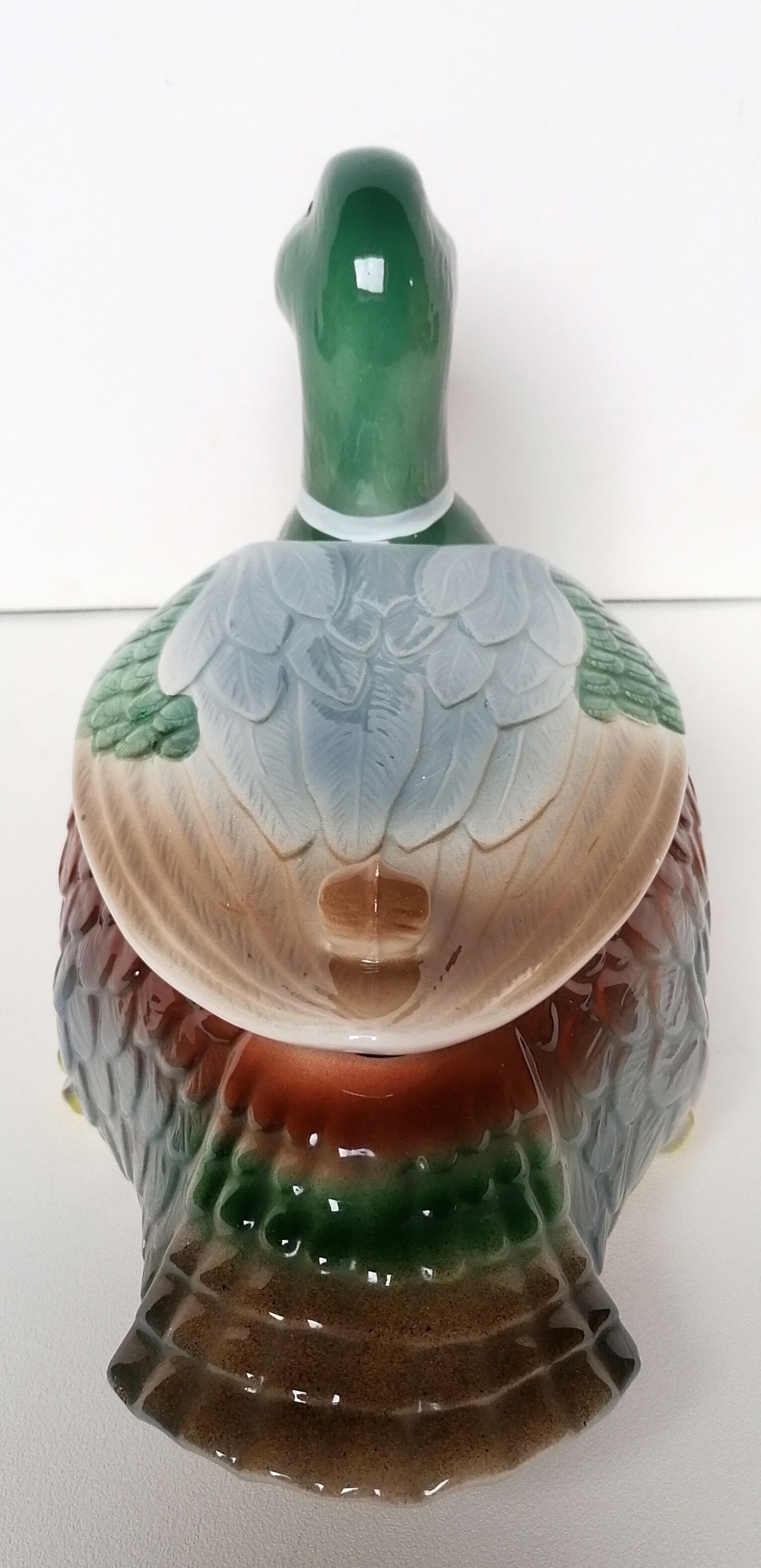 Empty pocket duck Francesco Guarino slip majolica