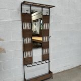 Paire de Vestiaires en rotin et métal
