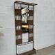 Pair of rattan and metal lockers
