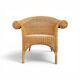 2 x rattan  arm chairs 1980s with original upholstery