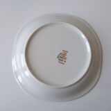 Limoges porcelain cheese service with drawing of regional cheeses and coats of arms 1 tray and 6 plates