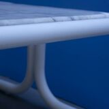 Vintage metal and marble coffee table