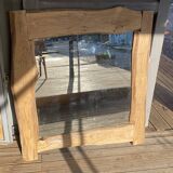 Mirror with irregular wood