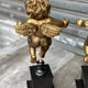 Pair of gilded cherubs on a Napoléon III base.