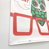 Vintage poster INRS 1987 graphics Chadebec