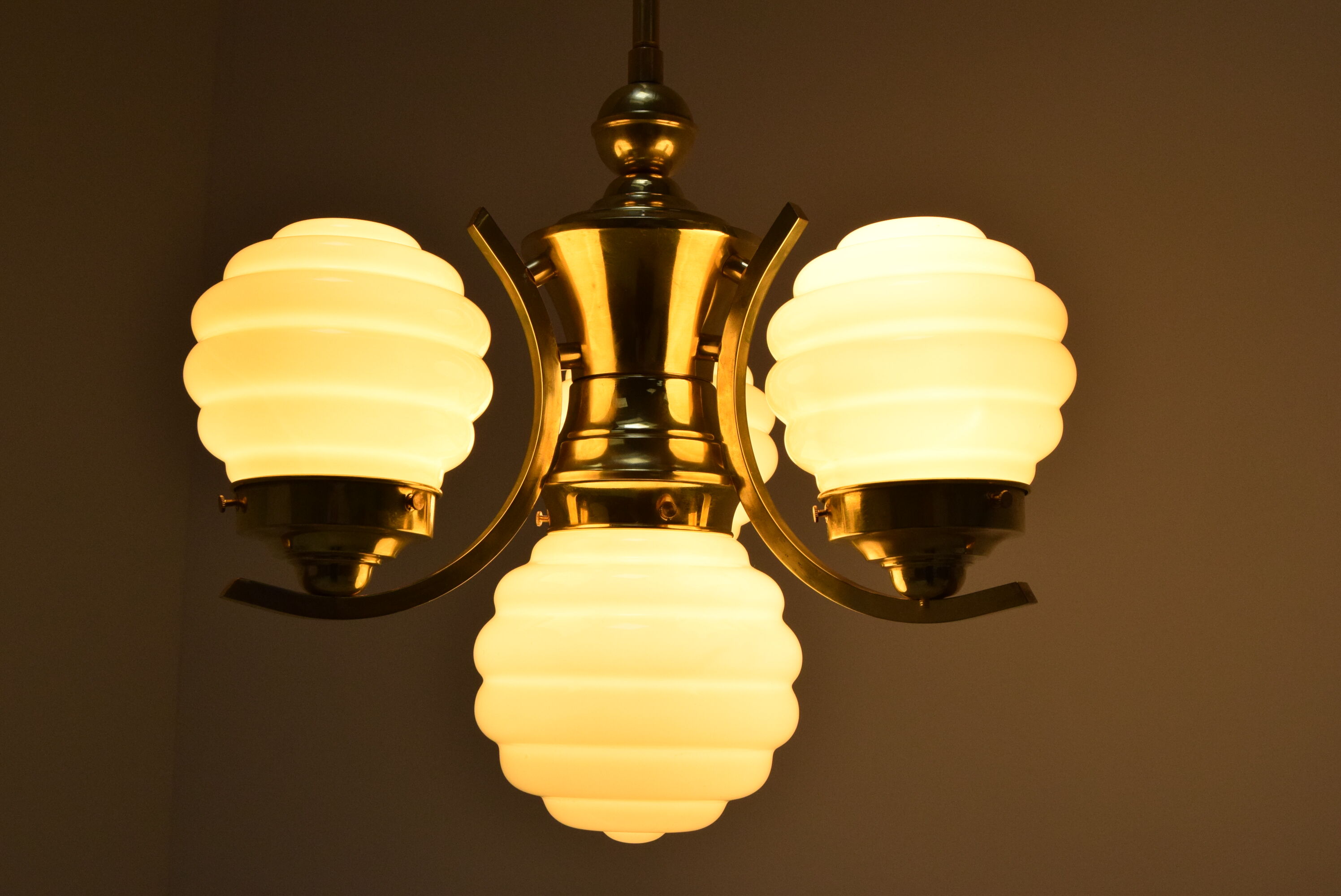 Art deco chandelier Czechoslovakia 1930's