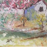 Oil on cardboard