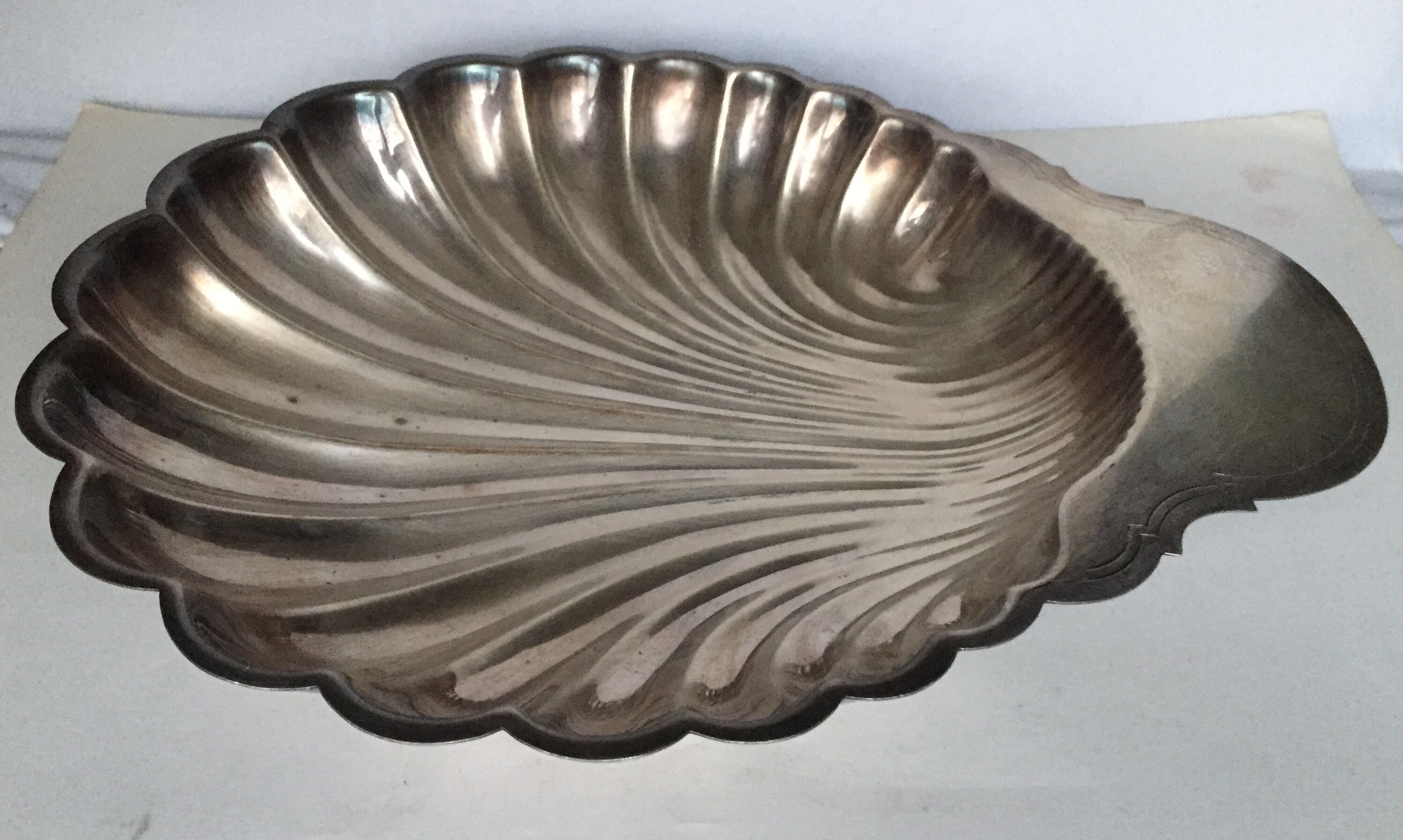 Plate Silver Metal Shell Selency