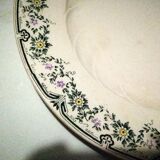 Ancienne assiette de Longwy décor Florian guirlande de fleurs