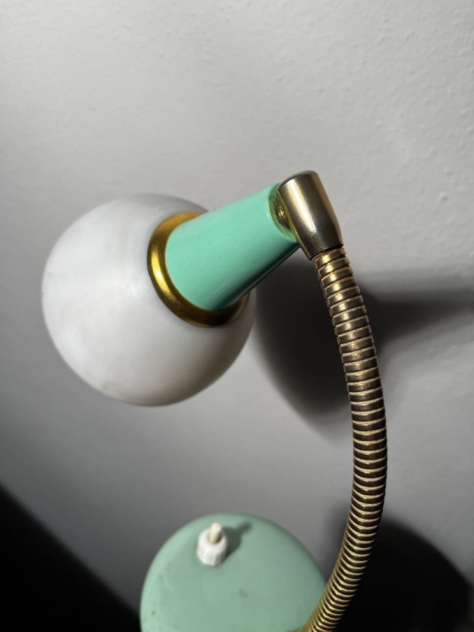 bedside table lamp, vintage mid-century anni '50, Italia