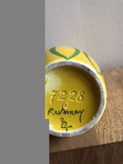 Vase soliflore vintage ceramic 1950 Revernay
