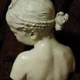 Sculpture bust girl "the laughing girl of Pigalle" terracotta patina