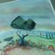Tableau , aquarelle paysage provencal